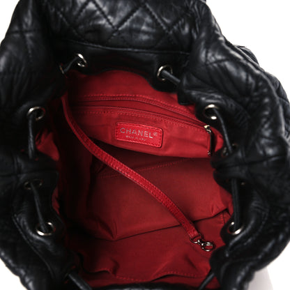 Chanel Glazed Calfskin Quilted Beijing Backpack Black 5 of 9