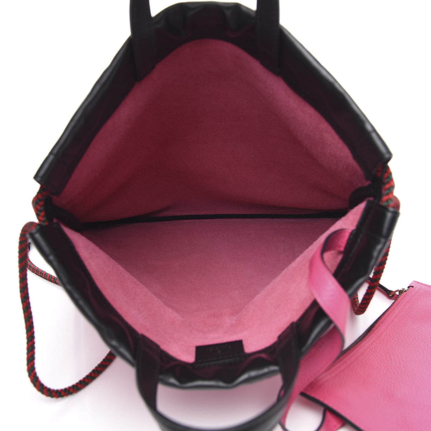 Grained Calfskin Logo Drawstring Backpack Box Pink Green Black