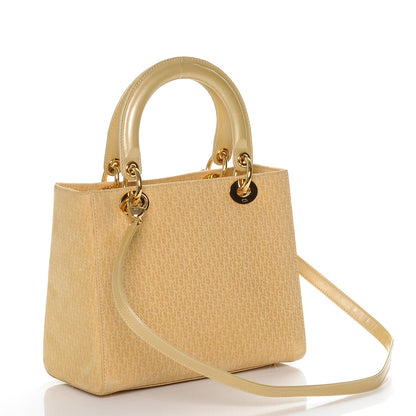 Christian Dior Nubuck Diorissimo Medium Lady Dior Gold 3 of 8