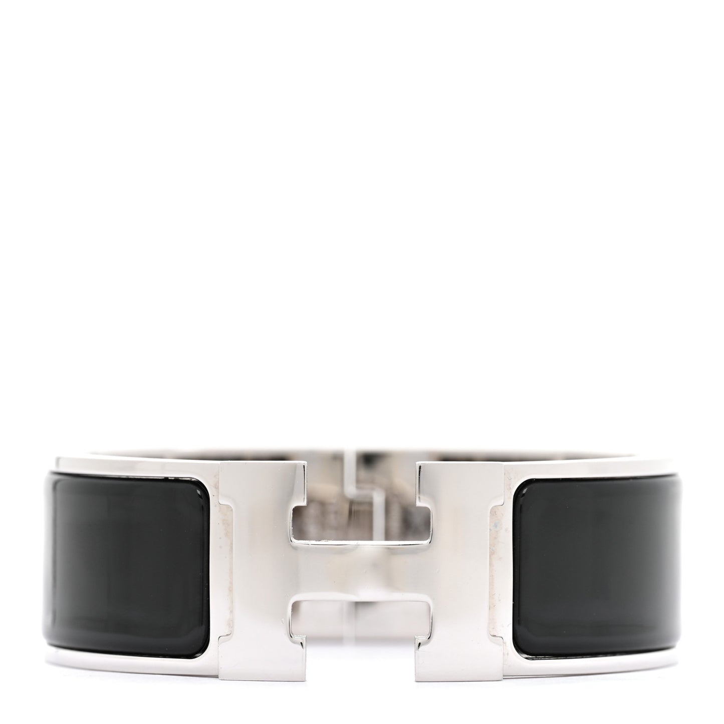 Enamel Wide Clic Clac H Bracelet PM Black