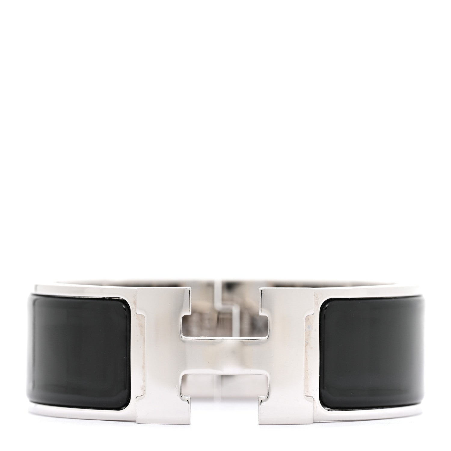 Hermes Enamel Wide Clic Clac H Bracelet PM Black 1 of 5