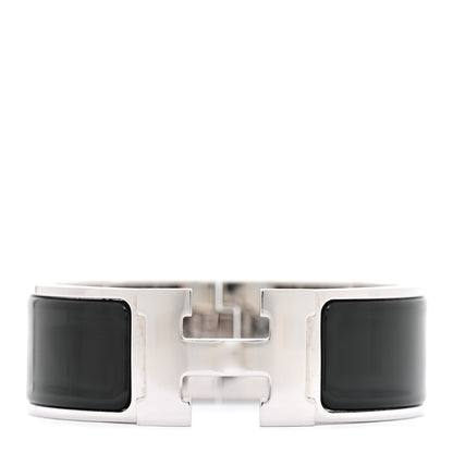 Hermes Enamel Wide Clic Clac H Bracelet PM Black 1 of 5
