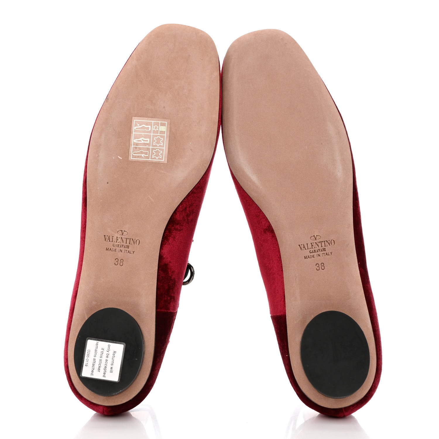 Valentino Garavani Calfskin Snakeskin Embossed Velvet Crossover Ballerina Flats 38 Red 5 of 9