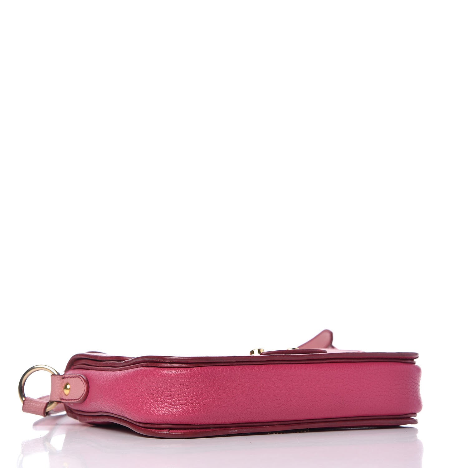 Miu Miu Goatskin Madras Shoulder Bag Rosa Peonia 4 of 9