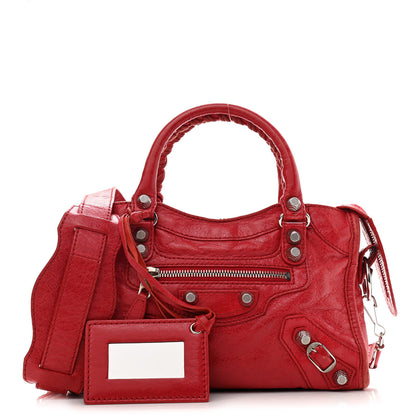 Balenciaga Agneau Giant 12 Silver Hardware Mini City Rouge Cardinal 1 of 21