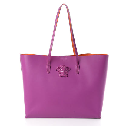 Versace Calfskin Palazzo Medusa Tote Pink 2 of 16
