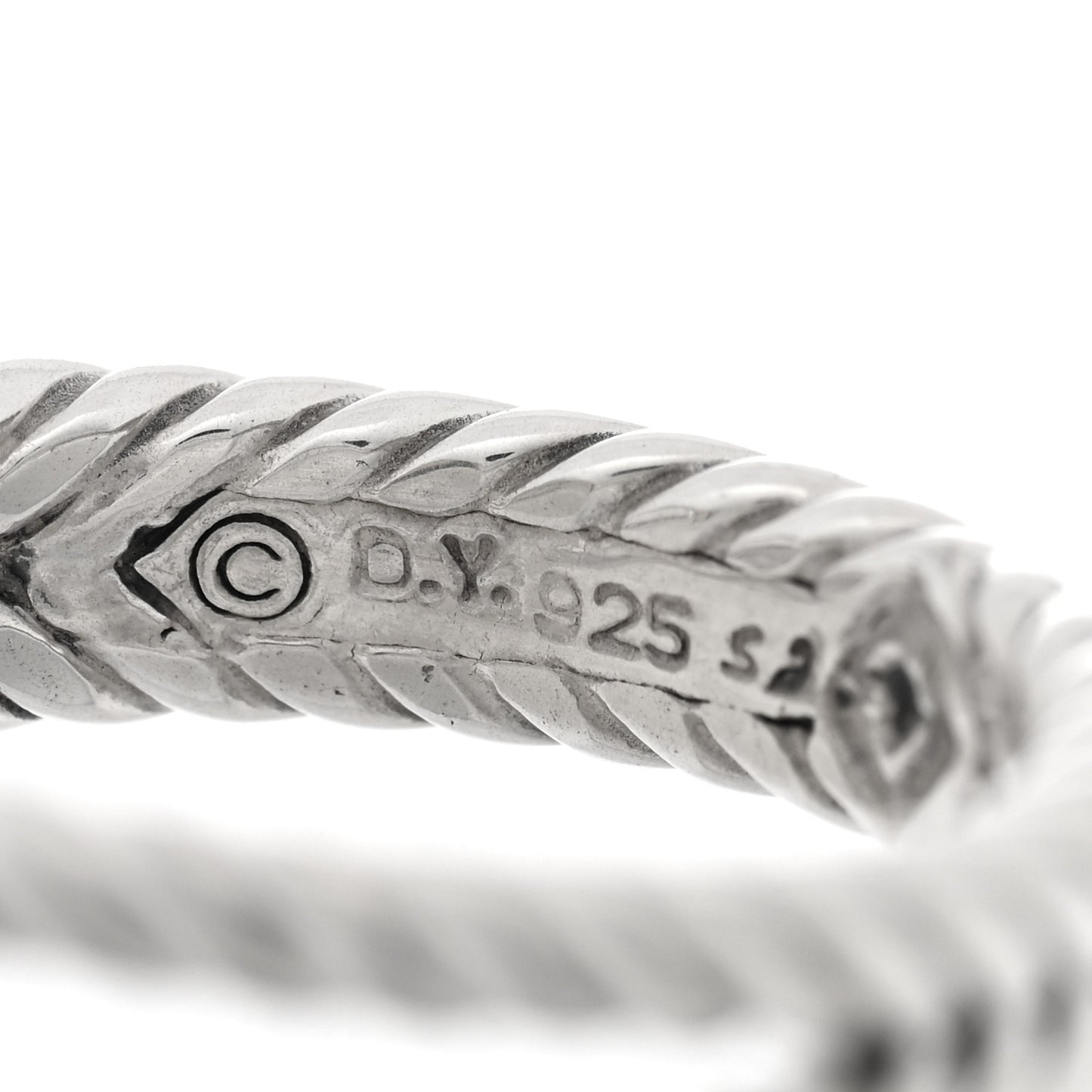 Sterling Silver Diamond 7mm Petite Albion Ring 54 7