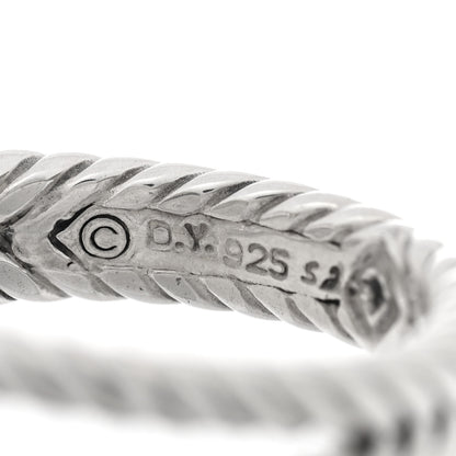 David Yurman Sterling Silver Diamond 7mm Petite Albion Ring 54 7 4 of 4