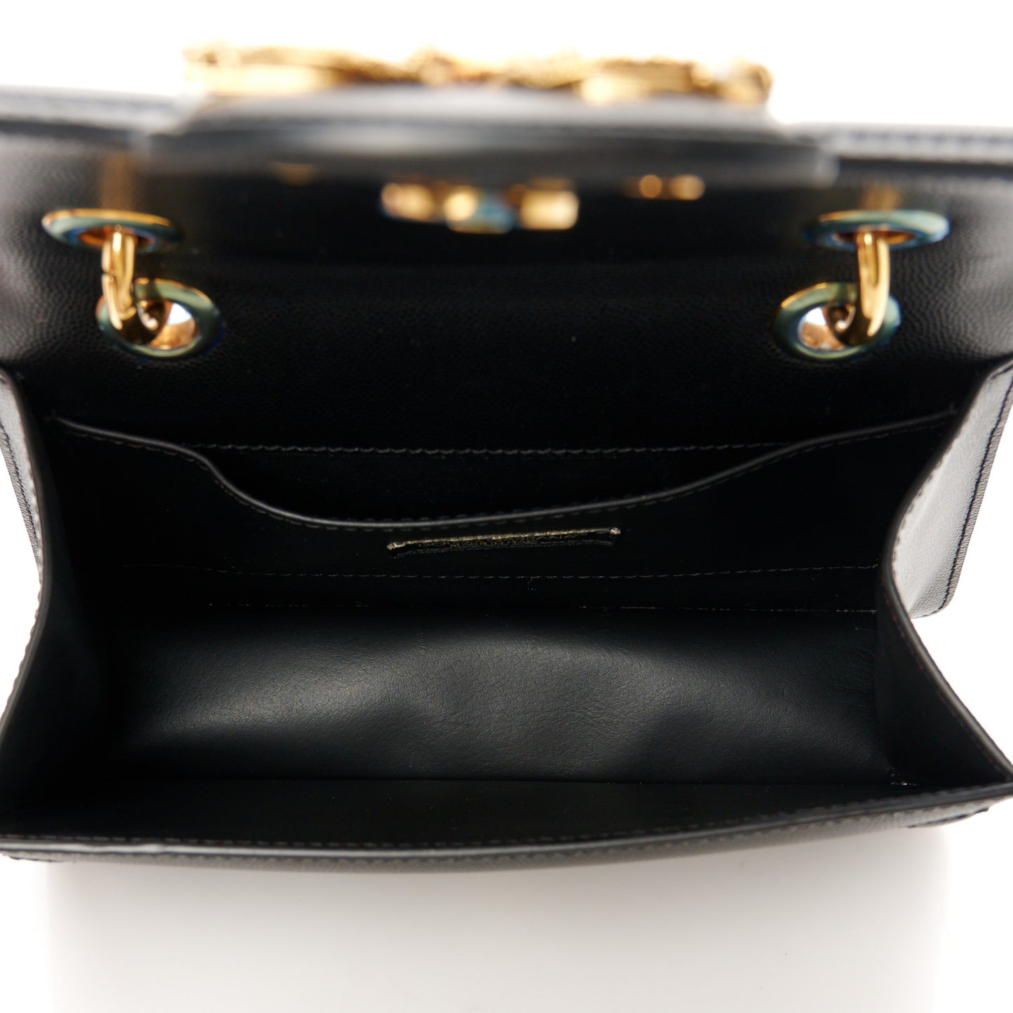 Grained Calfskin Small DG Amore Envelope Bag Black