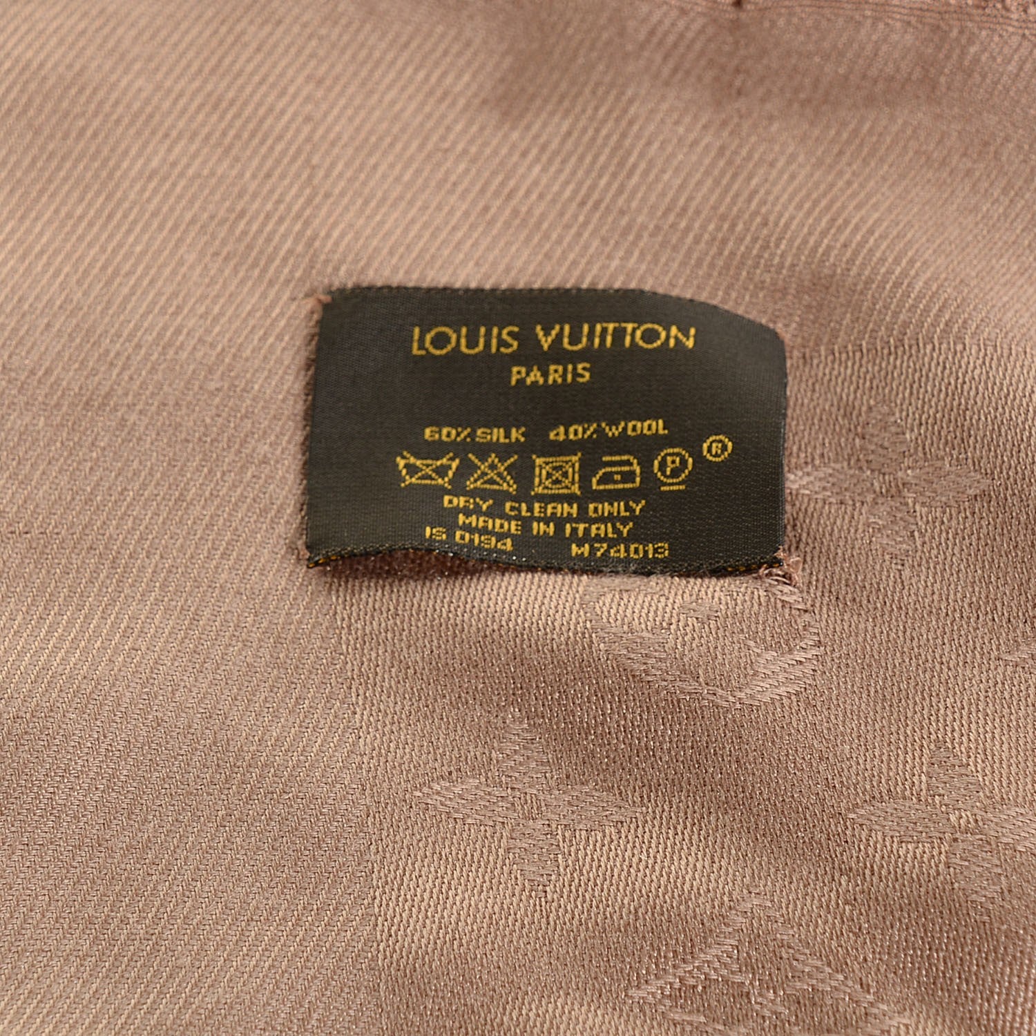Louis Vuitton Silk Wool Monogram Sunrise Shawl Beige 6 of 8
