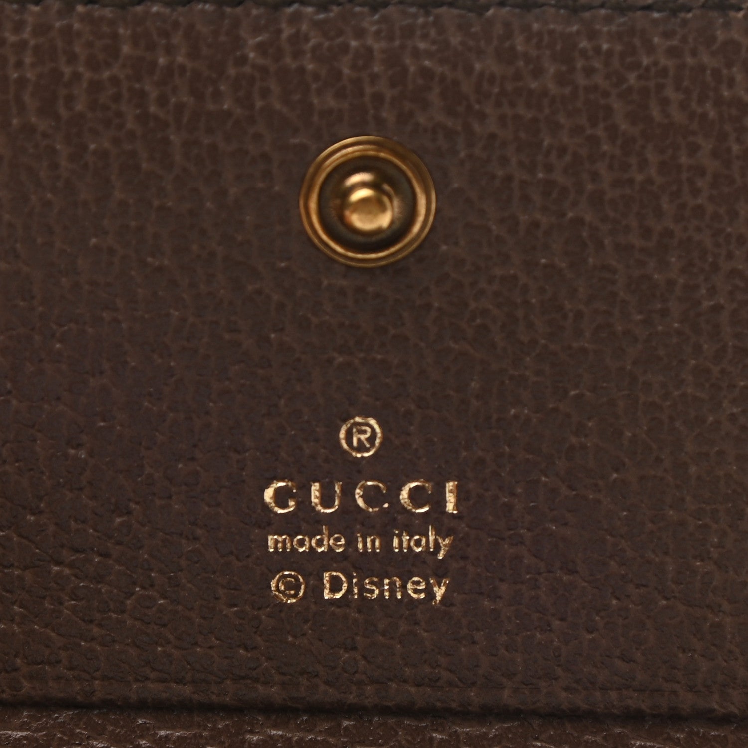 Gucci X DISNEY GG Supreme Monogram Donald Duck Interlocking G Card Case Beige Multicolor New Acero 6 of 9