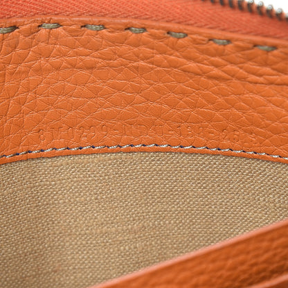 Fendi Cuoio Romano Selleria Zip Around Wallet Orange 10 of 14