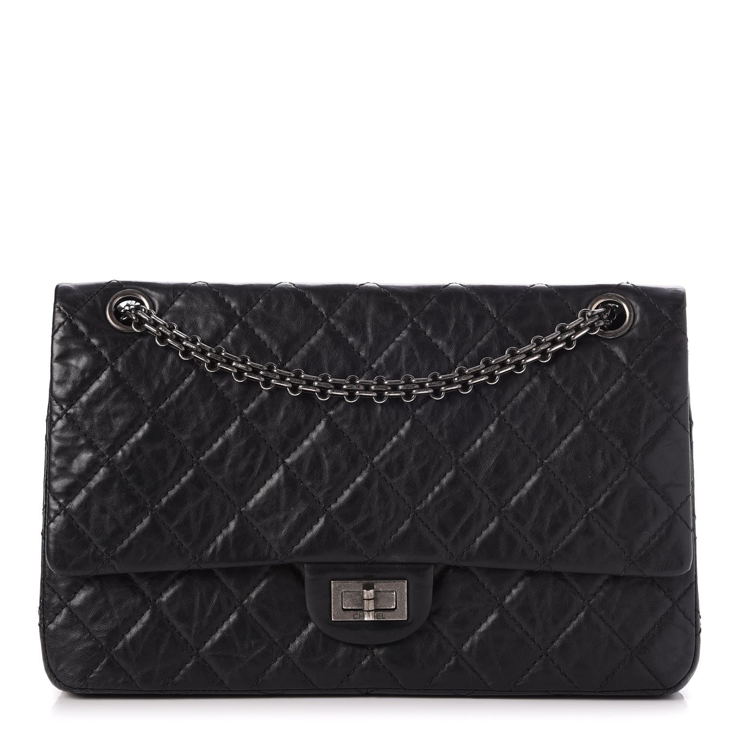 Chanel Aged Calfskin Quilted 2.55 Reissue 226 Flap Black 1 of 7