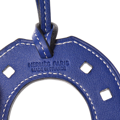 Hermes Swift Paddock Horseshoe Bag Charm Bleu Electrique 3 of 4