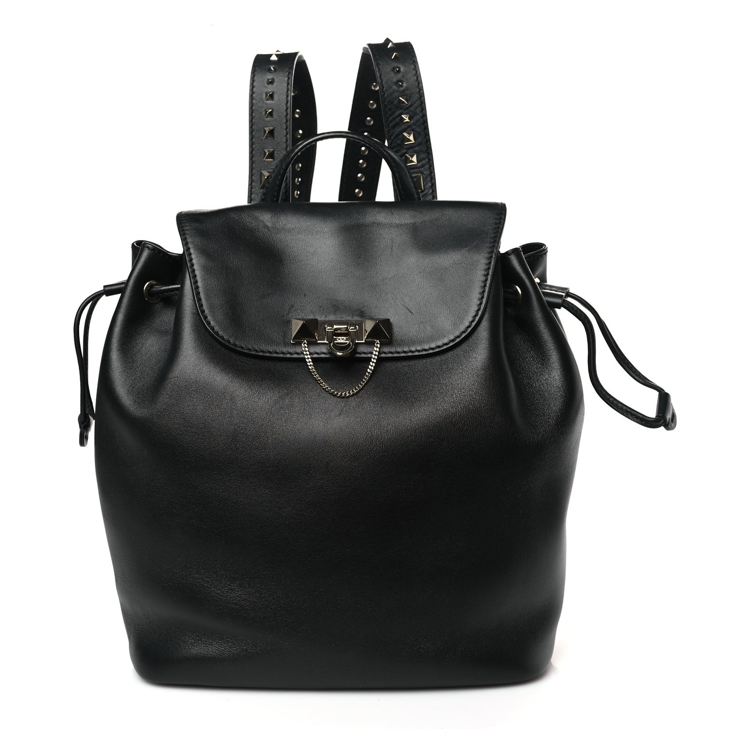 Vitello Rockstud Demilune Backpack Black