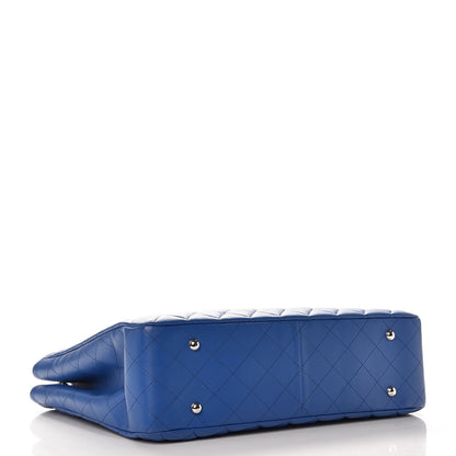 Chanel Calfskin Quilted Large CC Shopping Tote Blue 4 of 7