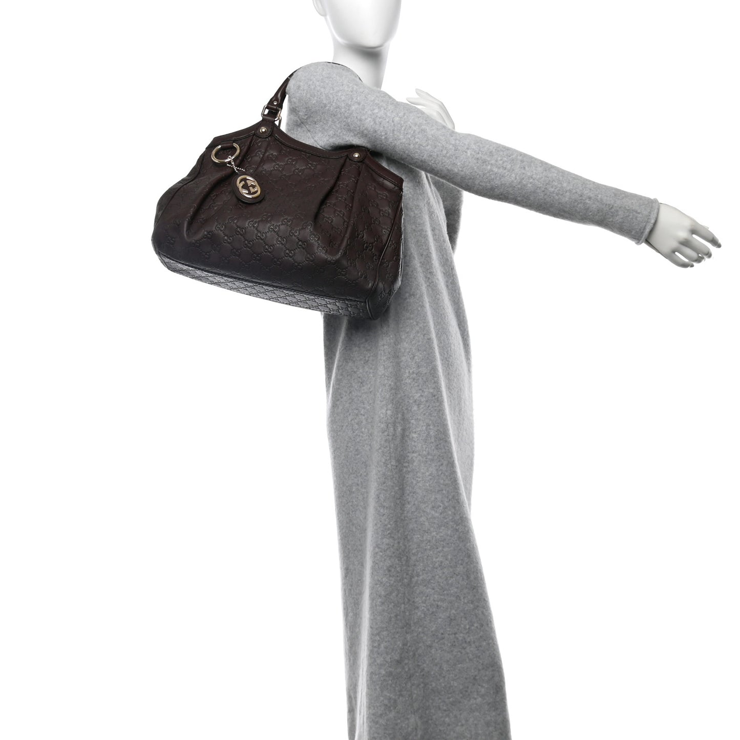 Guccissima Medium Sukey Tote  Brown