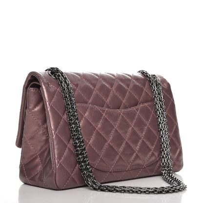 Chanel Metallic Aged Calfskin Quilted 2.55 Reissue 226 Flap Rose Fonce 4 of 9