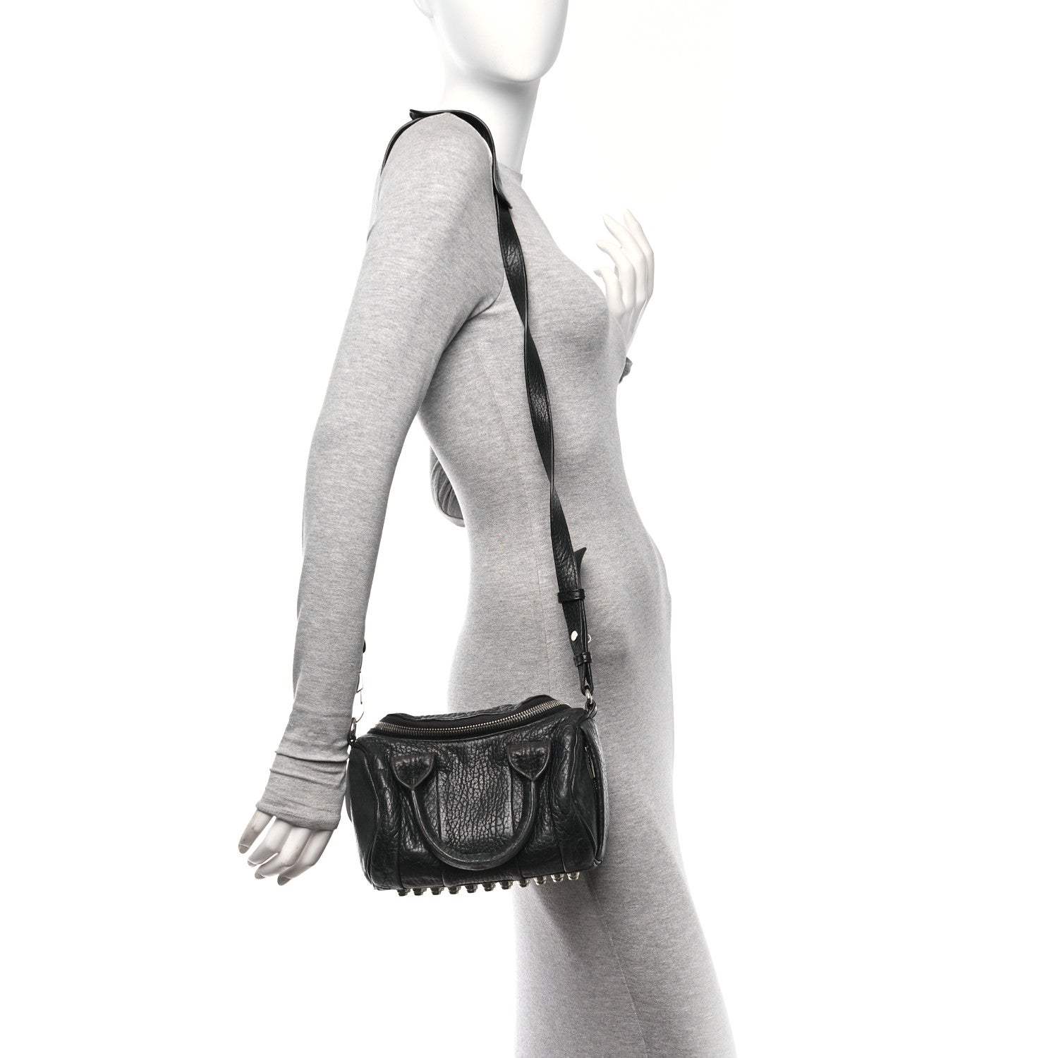 Alexander Wang Pebbled Lambskin Mini Rockie Black Rhodium Hardware 2 of 12