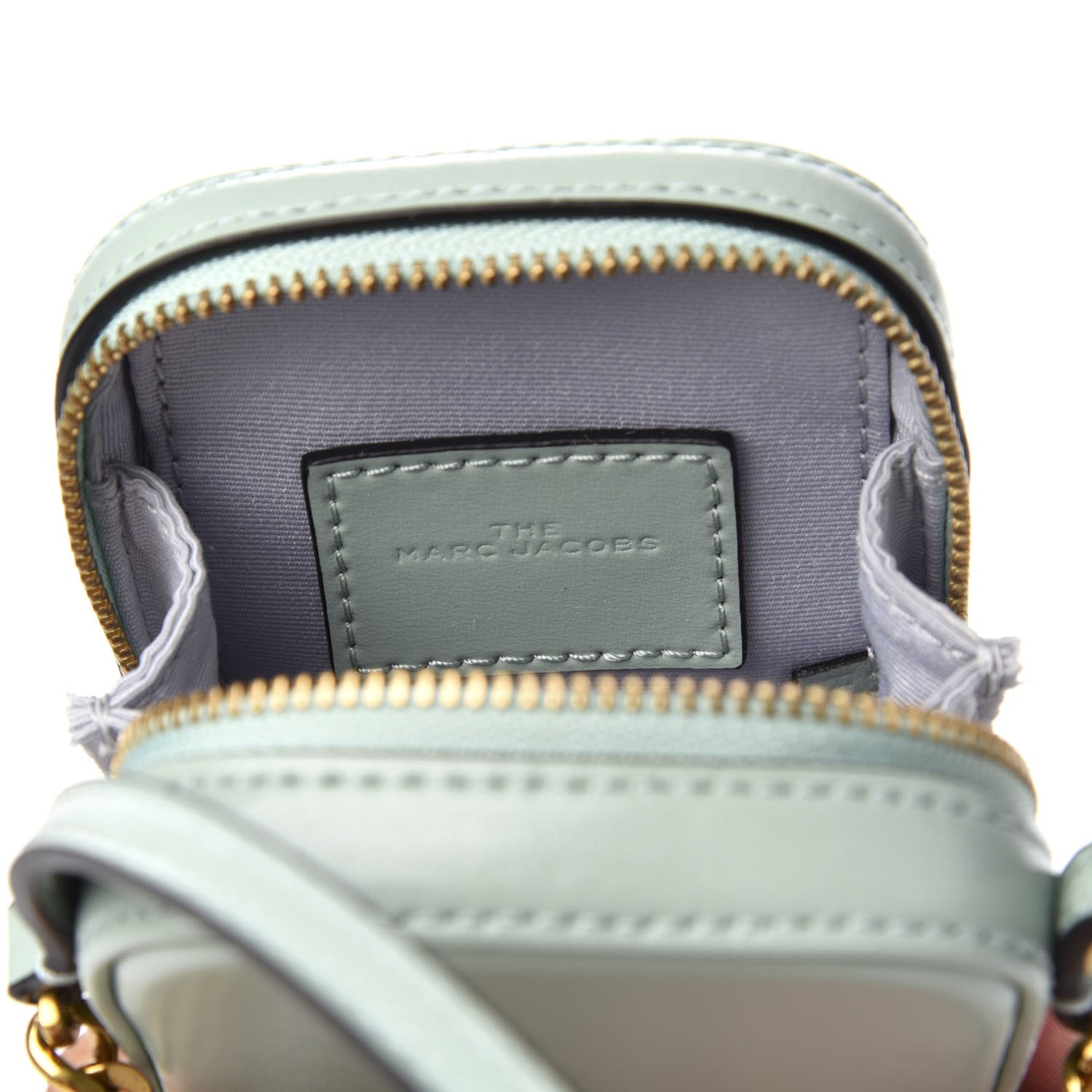 Marc Jacobs Smooth Calfskin The Mini Vanity Crossbody Bag Marine Green 6 of 9