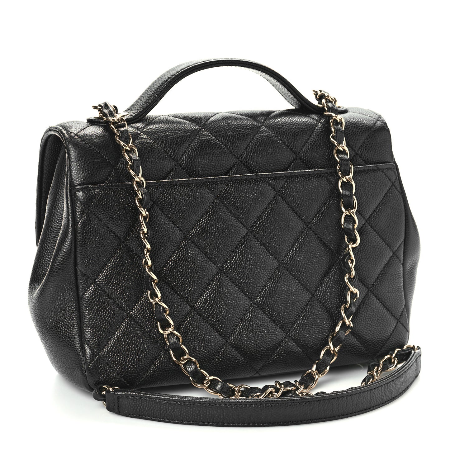 Caviar Quilted Medium Business Affinity Flap Black