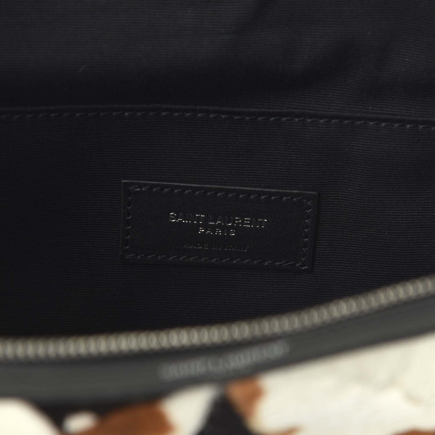 Saint Laurent Calfskin Calf Hair Pony Belt Bag Multicolor 8 of 9