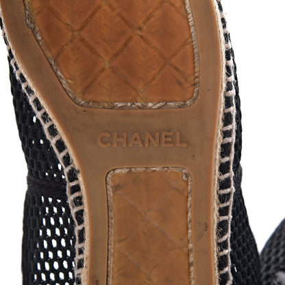 Chanel Mesh Lambskin Espadrilles 40 Black 9 of 14