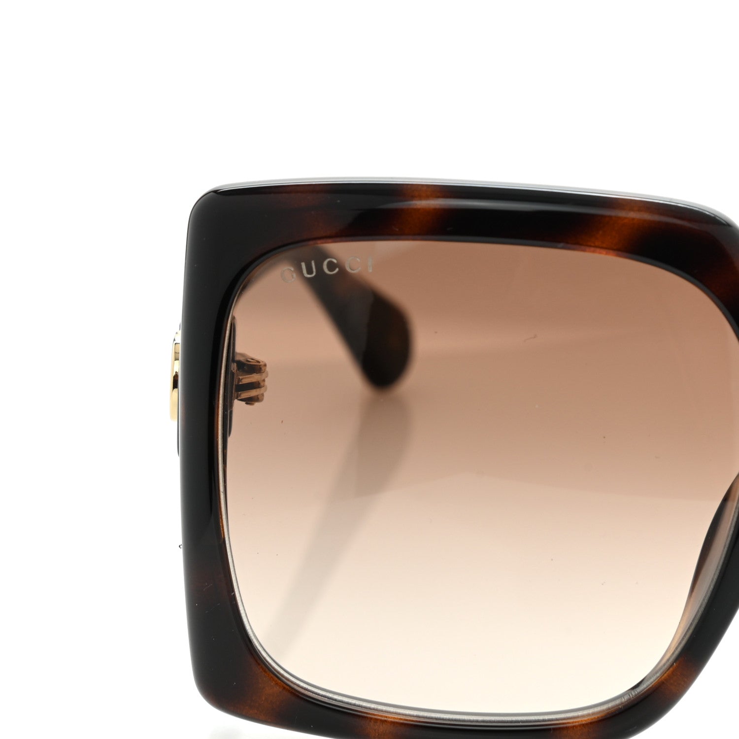 Gucci Acetate Square Frame Sunglasses GG0876SA Tortoise 7 of 8