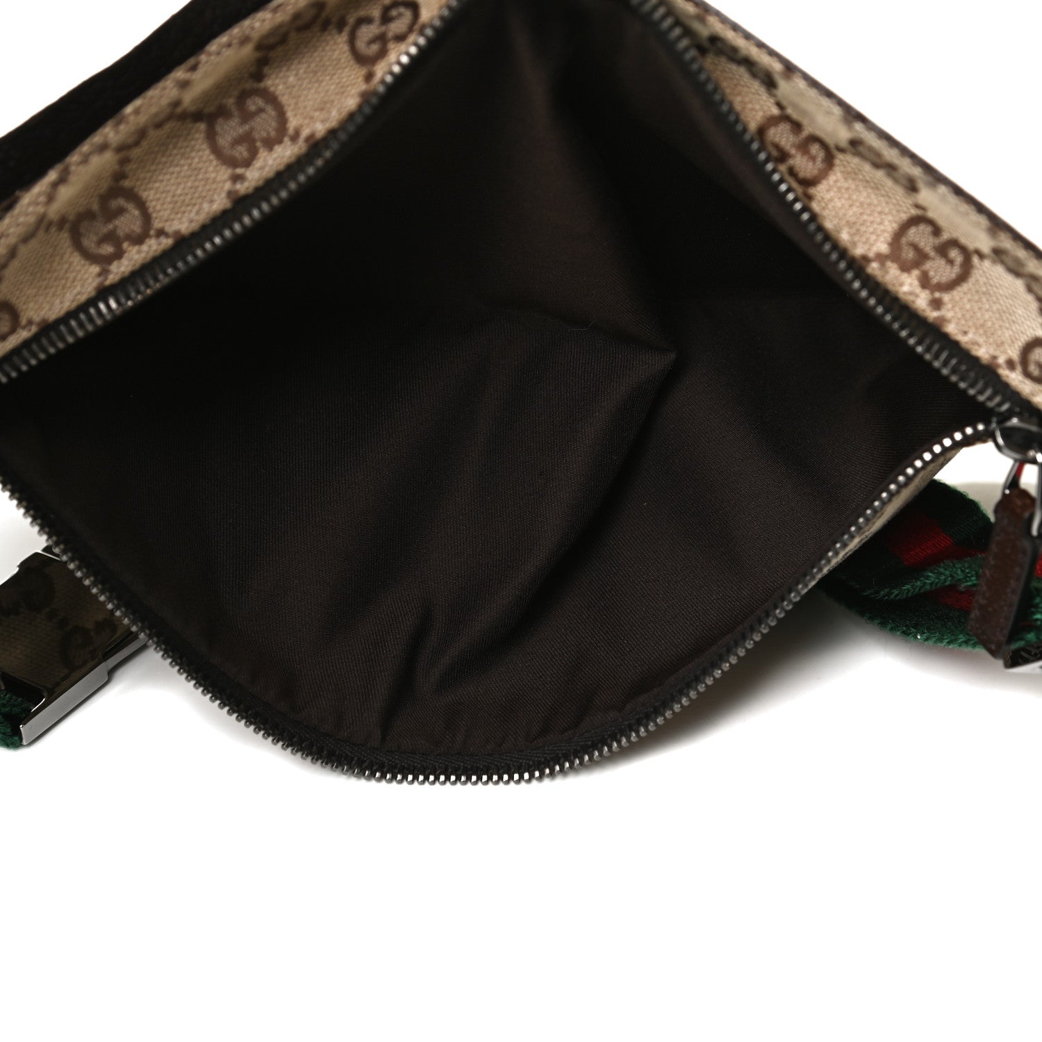 Gucci GG Monogram Double Pocket Belt Bag Dark Brown 4 of 12