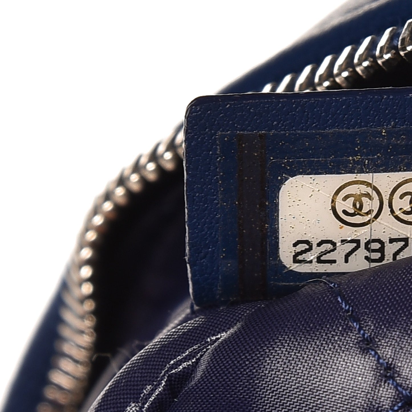 Lambskin Quilted Coin Purse Case Blue