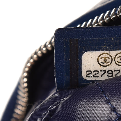 Chanel Lambskin Quilted Coin Purse Case Blue 8 of 8
