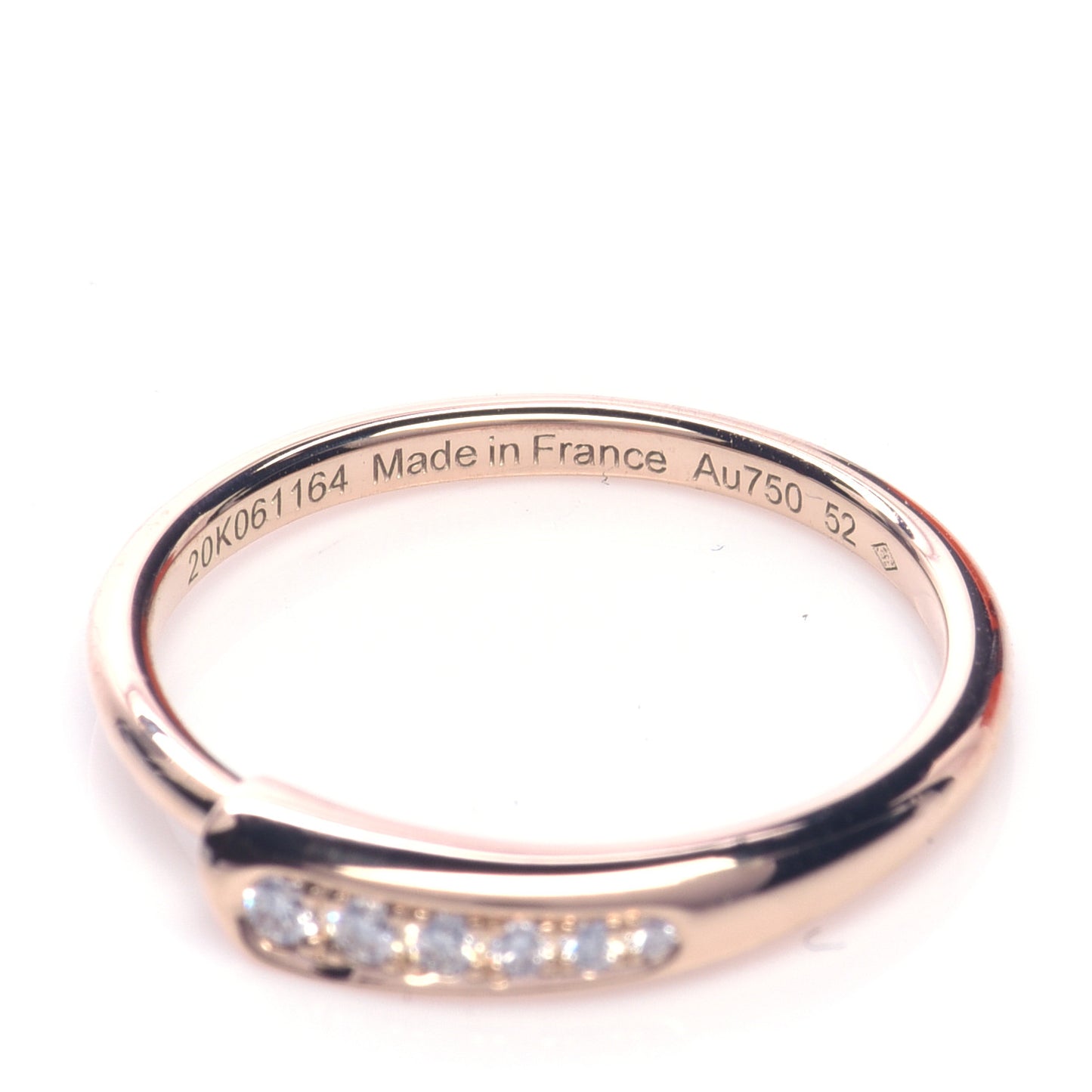 18K Rose Gold Diamond Chaine d'Ancre Punk Ring 52 6