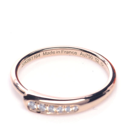 Hermes 18K Rose Gold Diamond Chaine d'Ancre Punk Ring 52 6 4 of 5