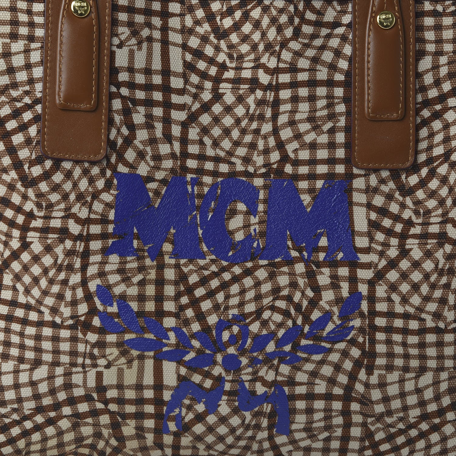 MCM Visetos Medium Liz Reversible Shopper Tote Cognac 15 of 15