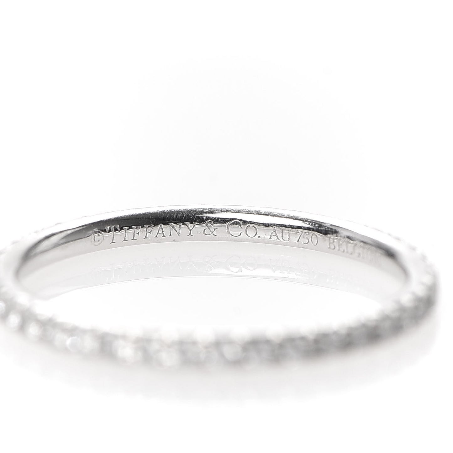 18K White Gold Diamond Metro Band Ring 47 4
