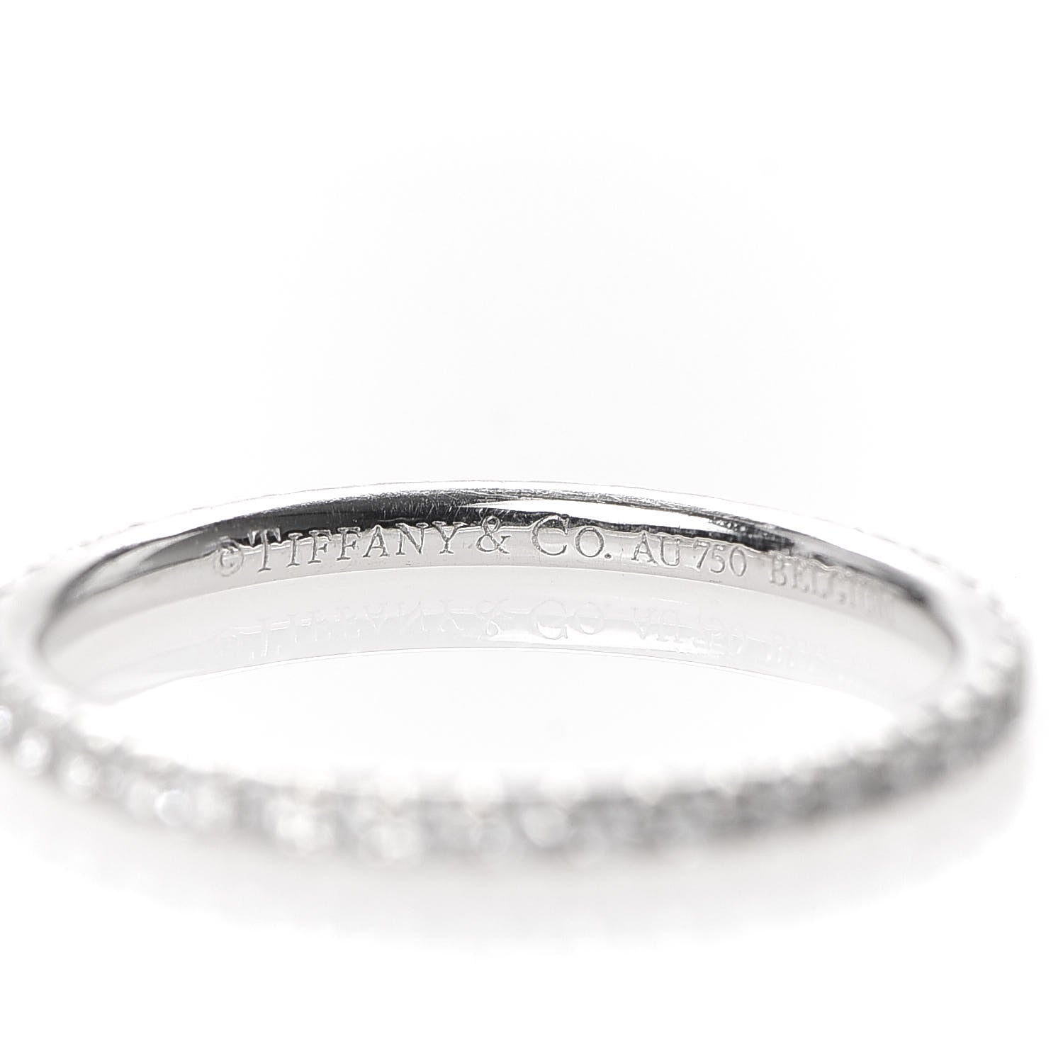Tiffany 18K White Gold Diamond Metro Band Ring 47 4 4 of 6