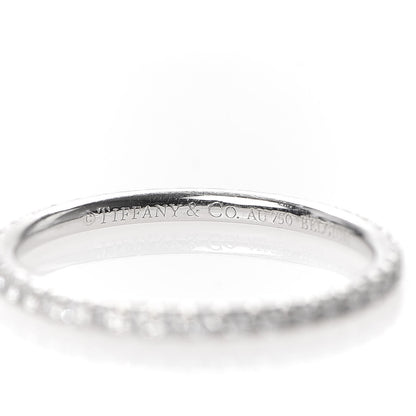 Tiffany 18K White Gold Diamond Metro Band Ring 47 4 4 of 6