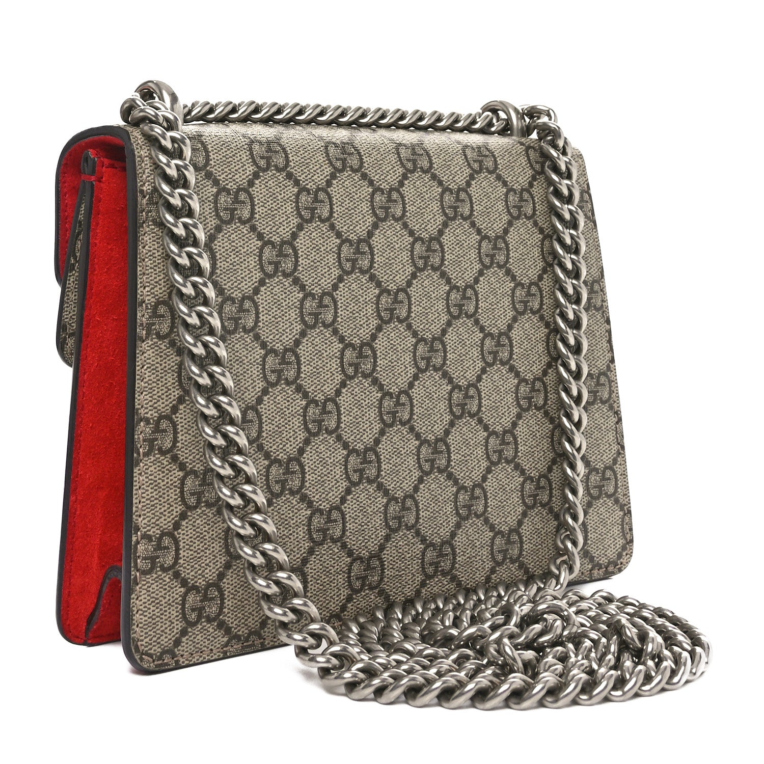 Gucci GG Supreme Monogram Mini Dionysus Shoulder Bag Hibiscus Red 3 of 10