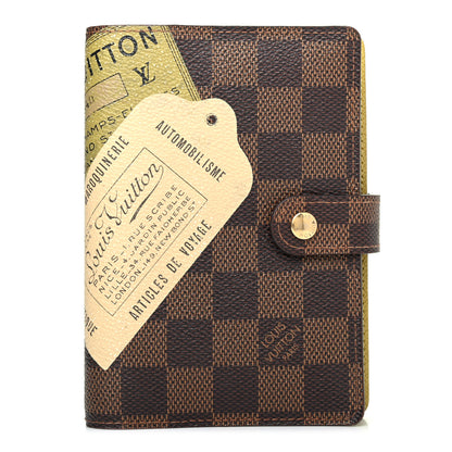 Louis Vuitton Damier Ebene Labels Small Ring Agenda Cover 1 of 4