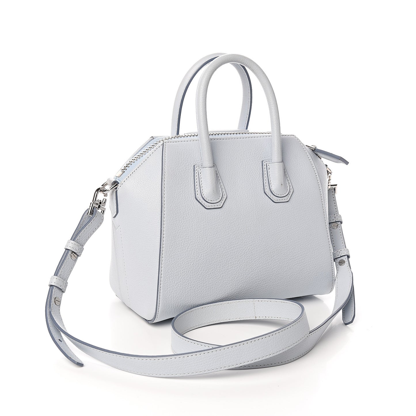 Sugar Goatskin Mini Antigona Baby Blue