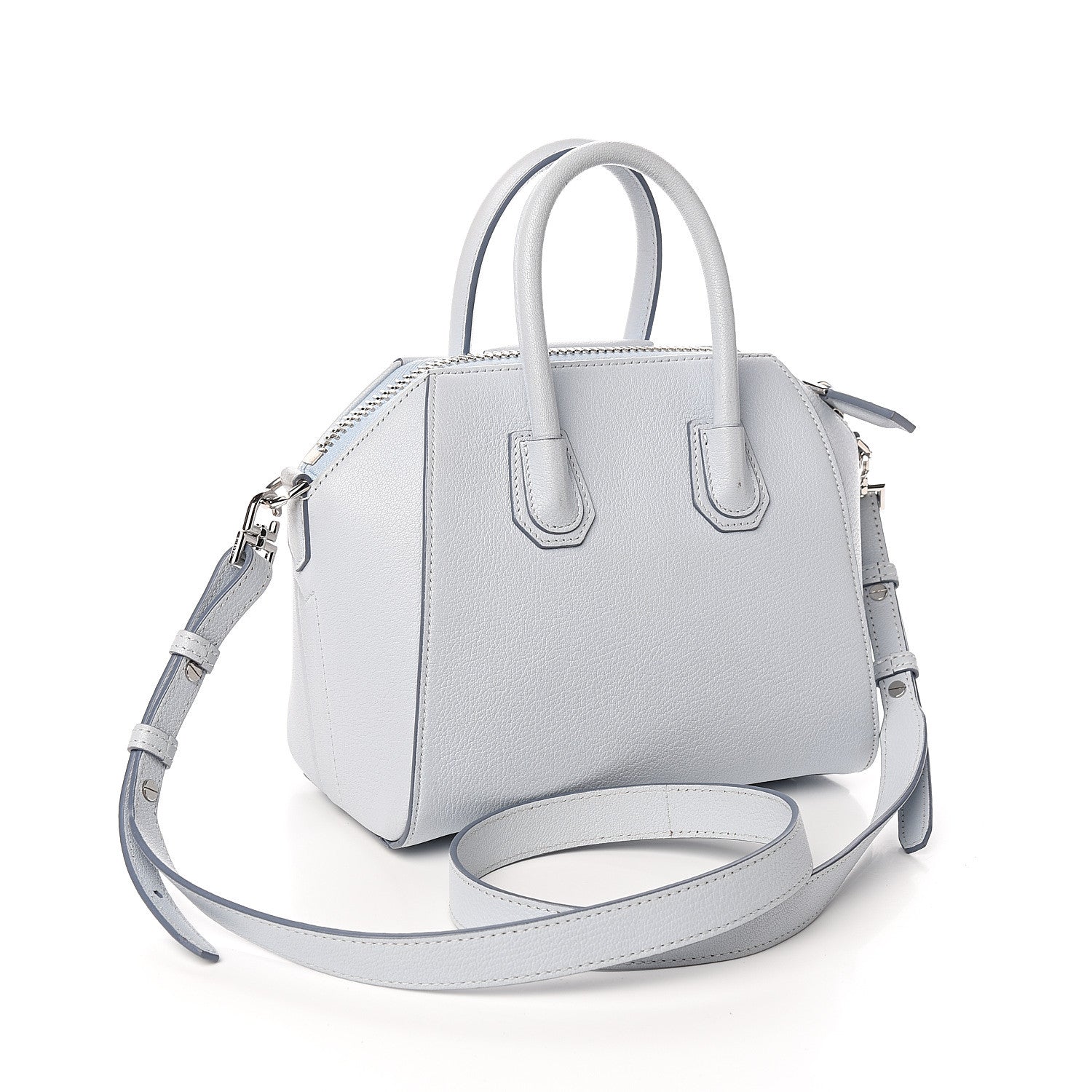 Givenchy Sugar Goatskin Mini Antigona Baby Blue 2 of 10