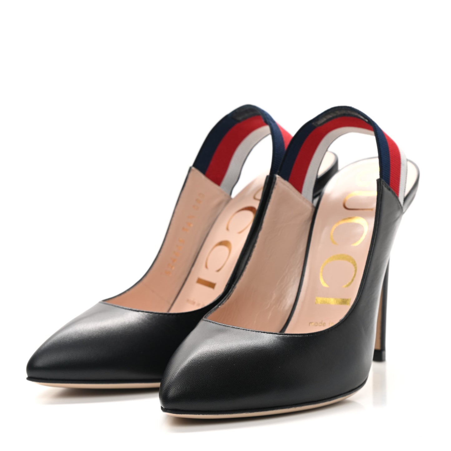 Malaga Kid Web Sylvie High Heel Slingback Pumps 36.5 Black
