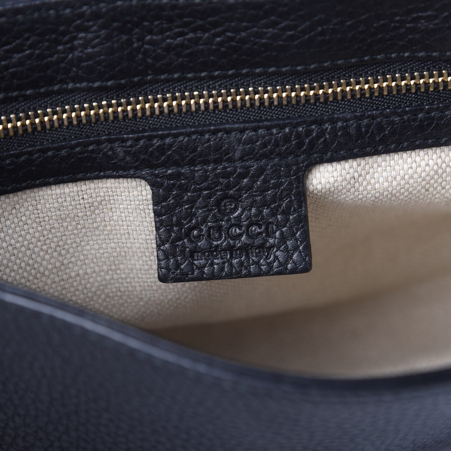 Pebbled Calfskin Medium Soho Flap Crossbody Black