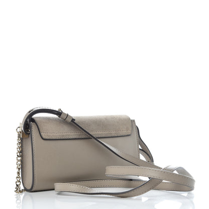 Chloe Suede Calfskin Mini Faye Shoulder Bag Motty Grey 3 of 10