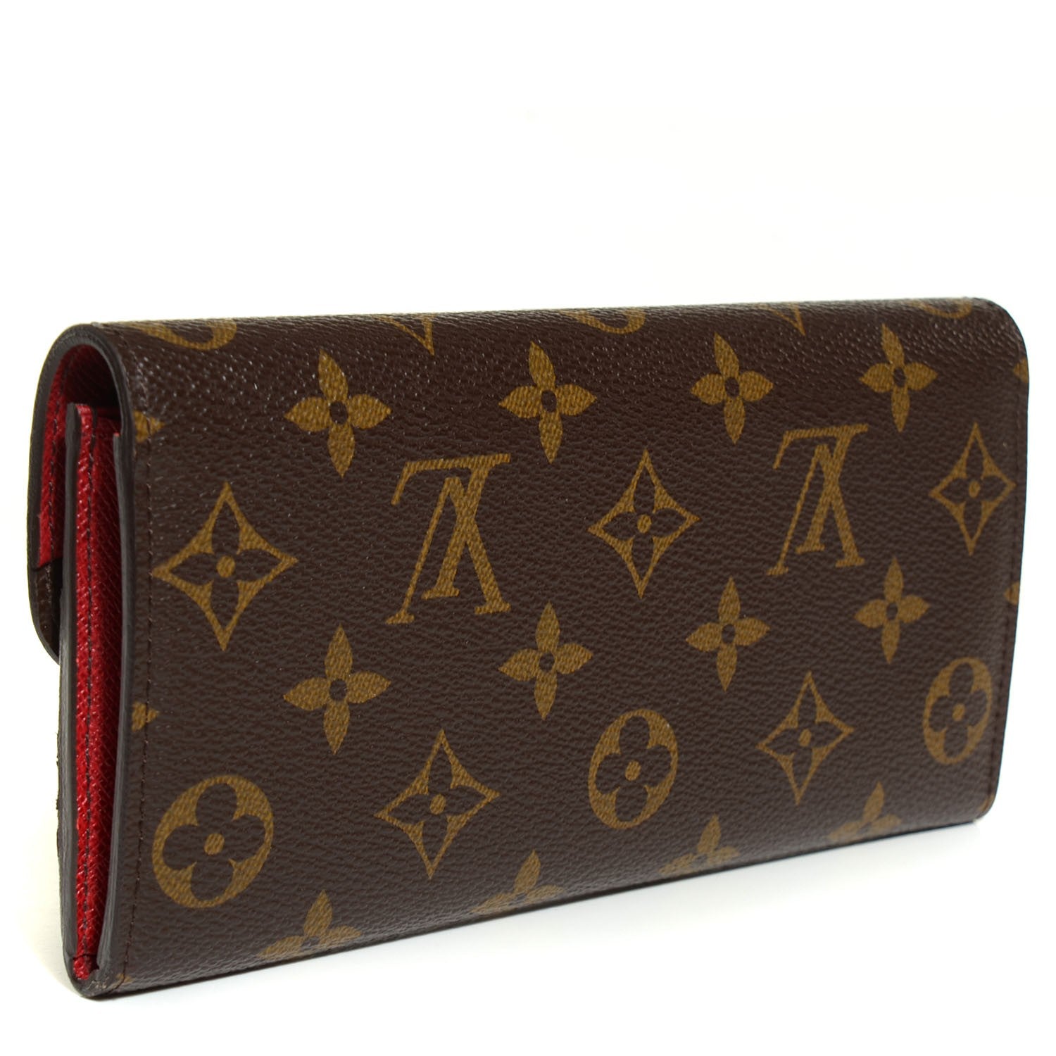 Louis Vuitton Monogram Emilie Wallet Red 3 of 8