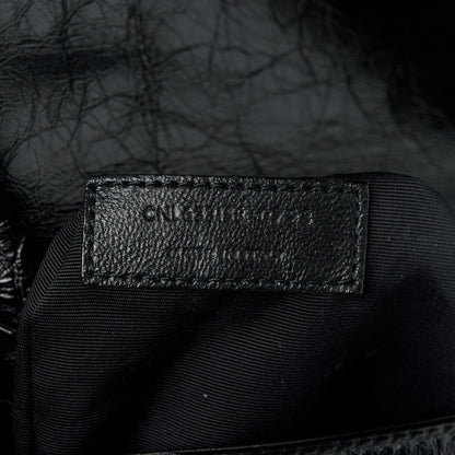 Saint Laurent Crinkled Calfskin Matelasse Monogram Medium Niki Chain Satchel Black 8 of 11
