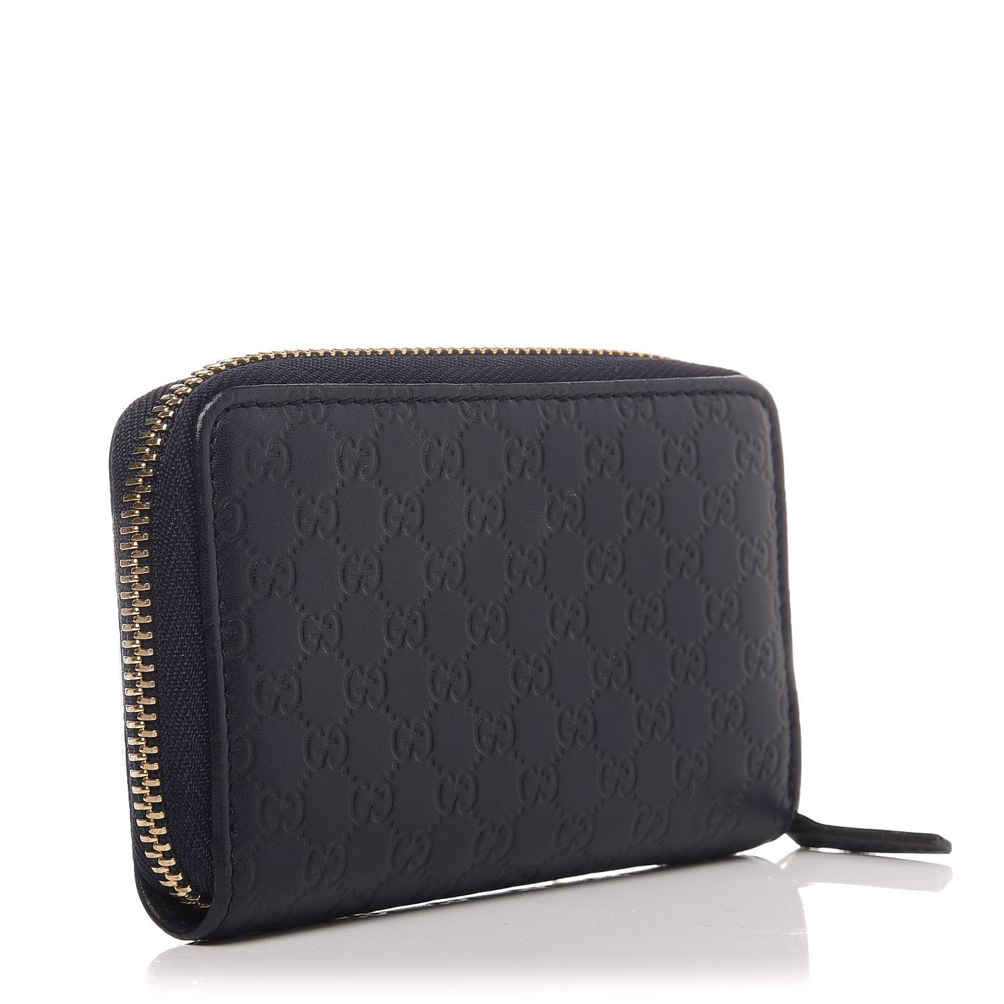 Microguccissima Zip Around Card Case Navy