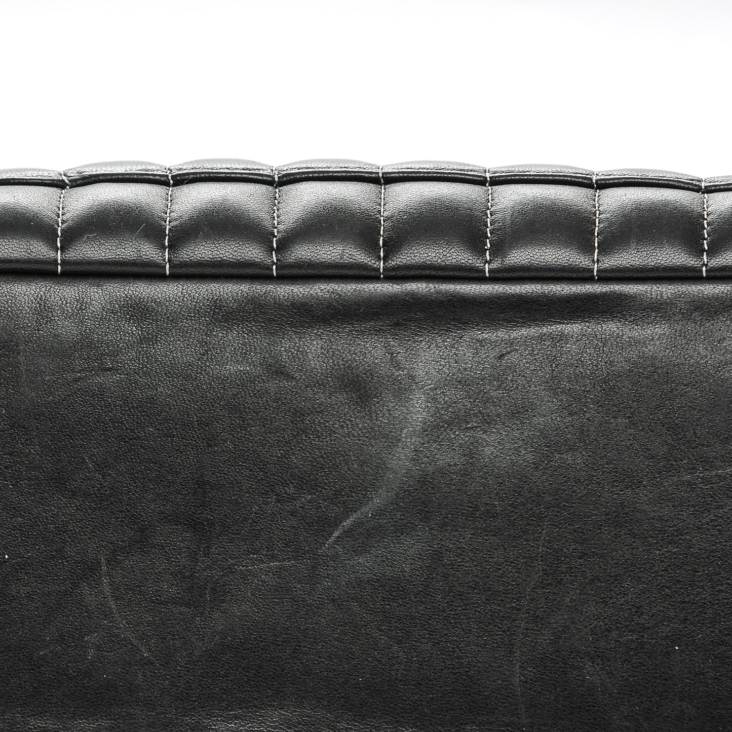 Lambskin Vertical Quilted Mademoiselle Small Camera Case Black