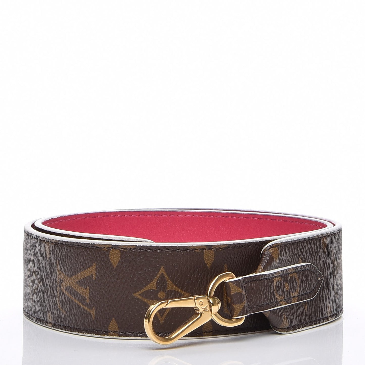 Monogram Bandouliere Shoulder Strap Hot Pink