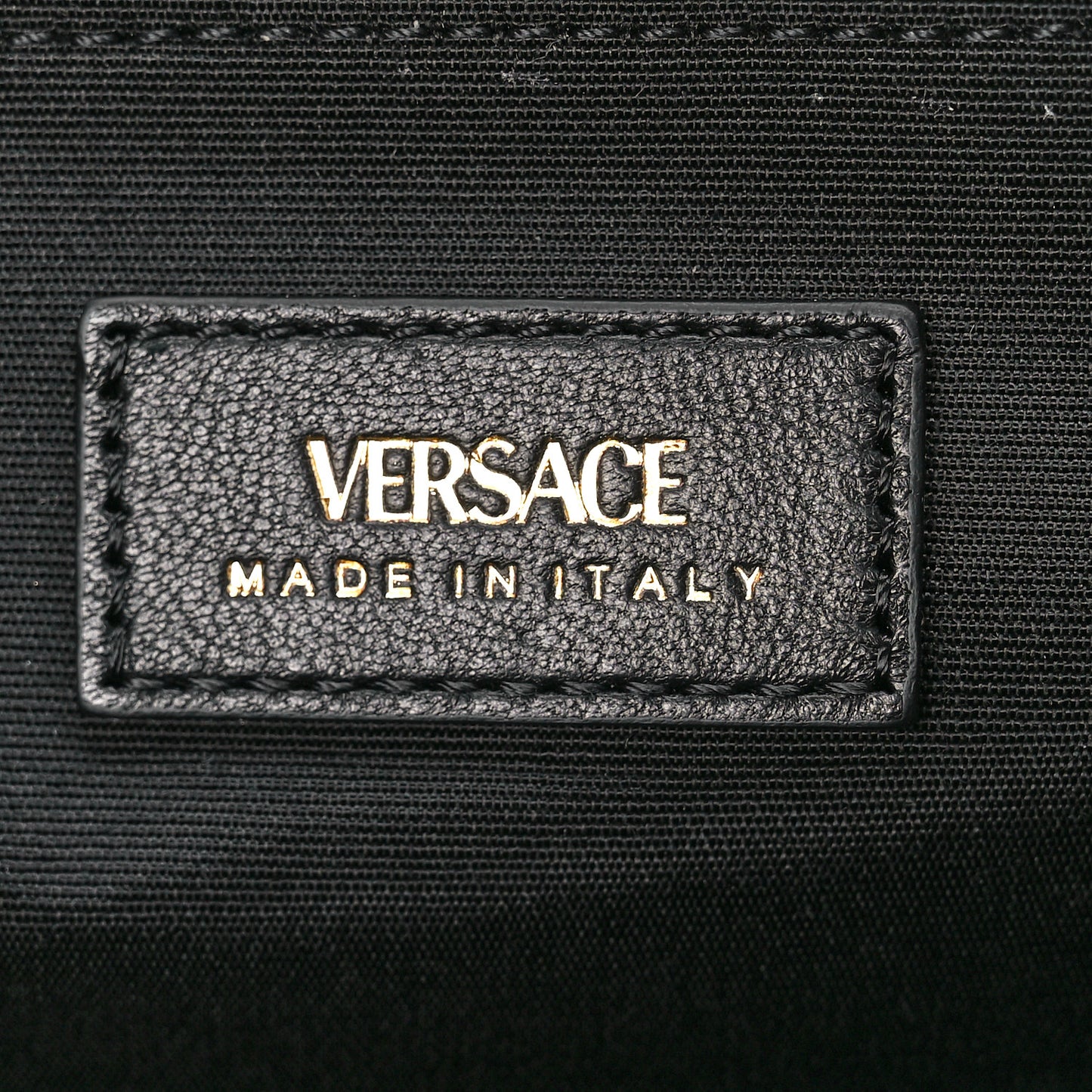 Lambskin Quilted Medusa Wallet On Chain Crossbody Black
